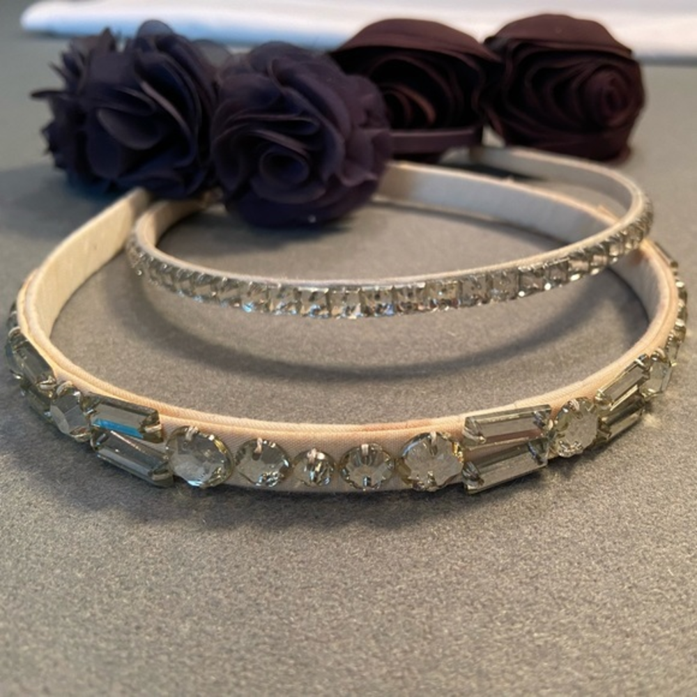 2 Headbands with bling.β Probably J. Crew.